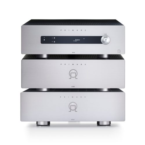 Primare SP25 + A35.8 + A35.2 - 5.1.2, 5.1.4 és 7.1.2 konfigurációkhoz, 11 csatornás házimozi előerősítő + 8 csatornás végerősítő + sztereó végerősítő szett, titánium szürke