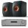 Cambridge Audio AX R100D sztereó rádióerősítő + KEF LS50 Meta polcsugárzó pár, fekete