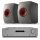 Cambridge Audio AX R100D sztereó rádióerősítő + KEF LS50 Meta polcsugárzó pár, titánium szürke