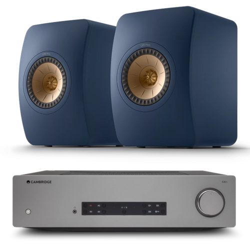 Cambridge Audio CXA81 MkII sztereó integrált erősítő + KEF LS50 Meta polcsugárzó pár, kék