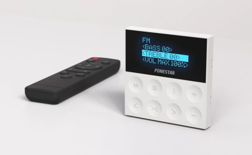 FONESTAR KS-AMP falra szerelhető sztereó erősítő PA rendszerekhez, fehér
