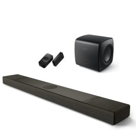   KEF XIO Soundbar (fekete) + KC62 mélyláda (fekete) + KW2 vezeték nélküli adapter