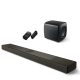 KEF XIO Soundbar (fekete) + KC62 mélyláda (fekete) + KW2 vezeték nélküli adapter