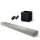 KEF XIO Soundbar (ezüst szürke) + Kube 8 mélyláda (fekete) + KW2 vezeték nélküli adapter